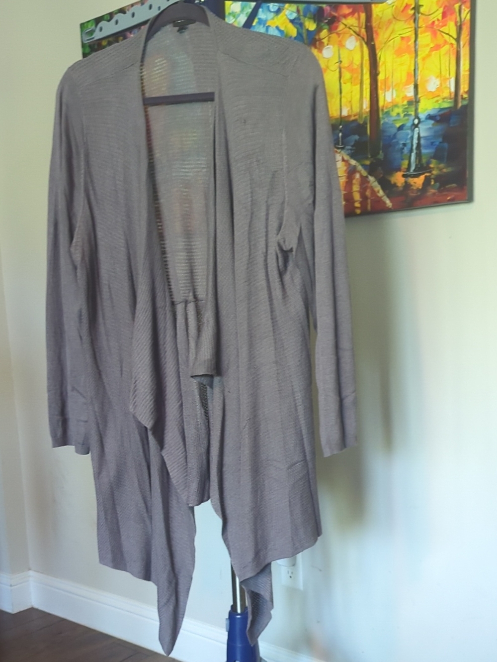 torrid Gray Draped Waterfall Open-Front Cardigan #2